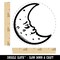 Sleeping Crescent Moon Vintage Face Self-Inking Rubber Stamp Crafting Planners